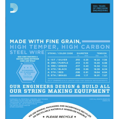 Daddario EXL110 XL Struny pre Elektrickú Gitaru 010-046 Bulk